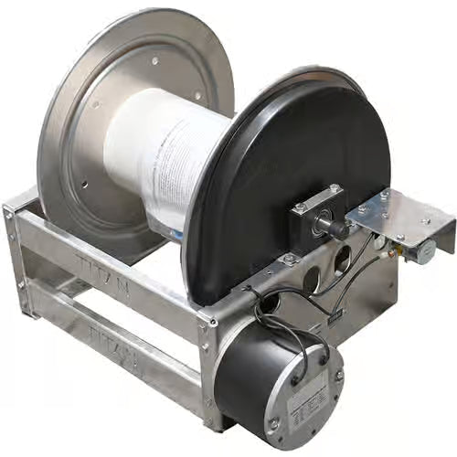 Titan 4312ES Electric 12-inch Aluminum Hose Reel with Stainless Steel Manifold