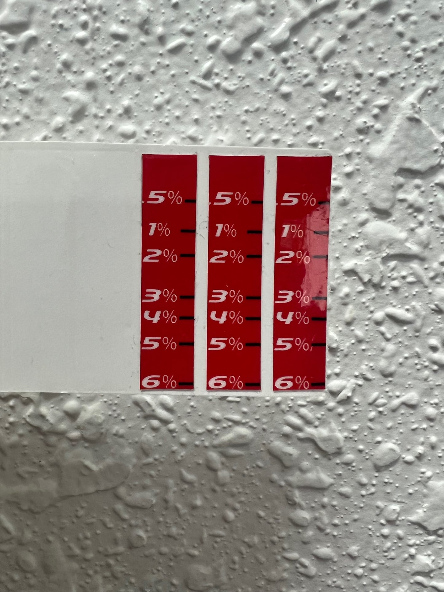 Asahi Metering Valve Dilution Stickers