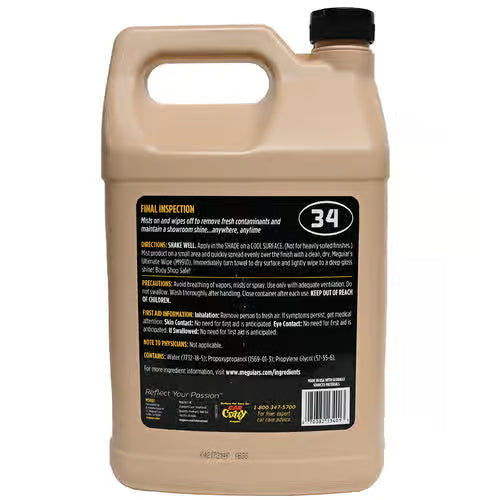 Meguiars Mirror Glaze Final Inspection Spray Detailer - 1 Gallon