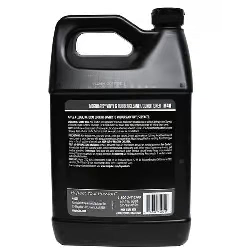 Meguiars M4001 Mirror Glaze Vinyl And Rubber Cleaner and Conditioner - 1 Gallon