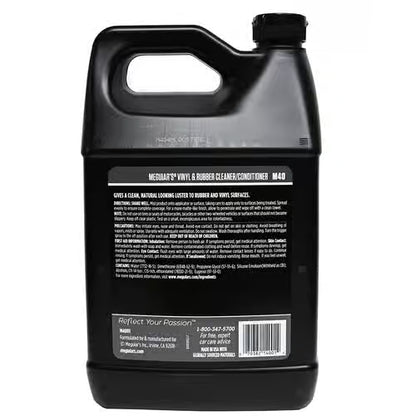 Meguiars M4001 Mirror Glaze Vinyl And Rubber Cleaner and Conditioner - 1 Gallon
