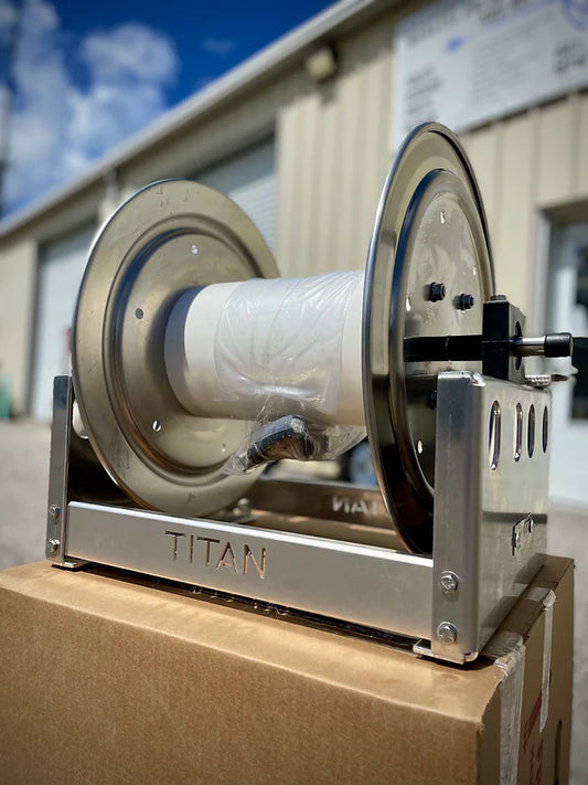 12" Titan Hose Reel Aluminum w/ SS Manifold 4312S