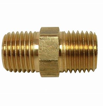 3/8" Brass Hex Pipe Nipple Fitting for Unloader