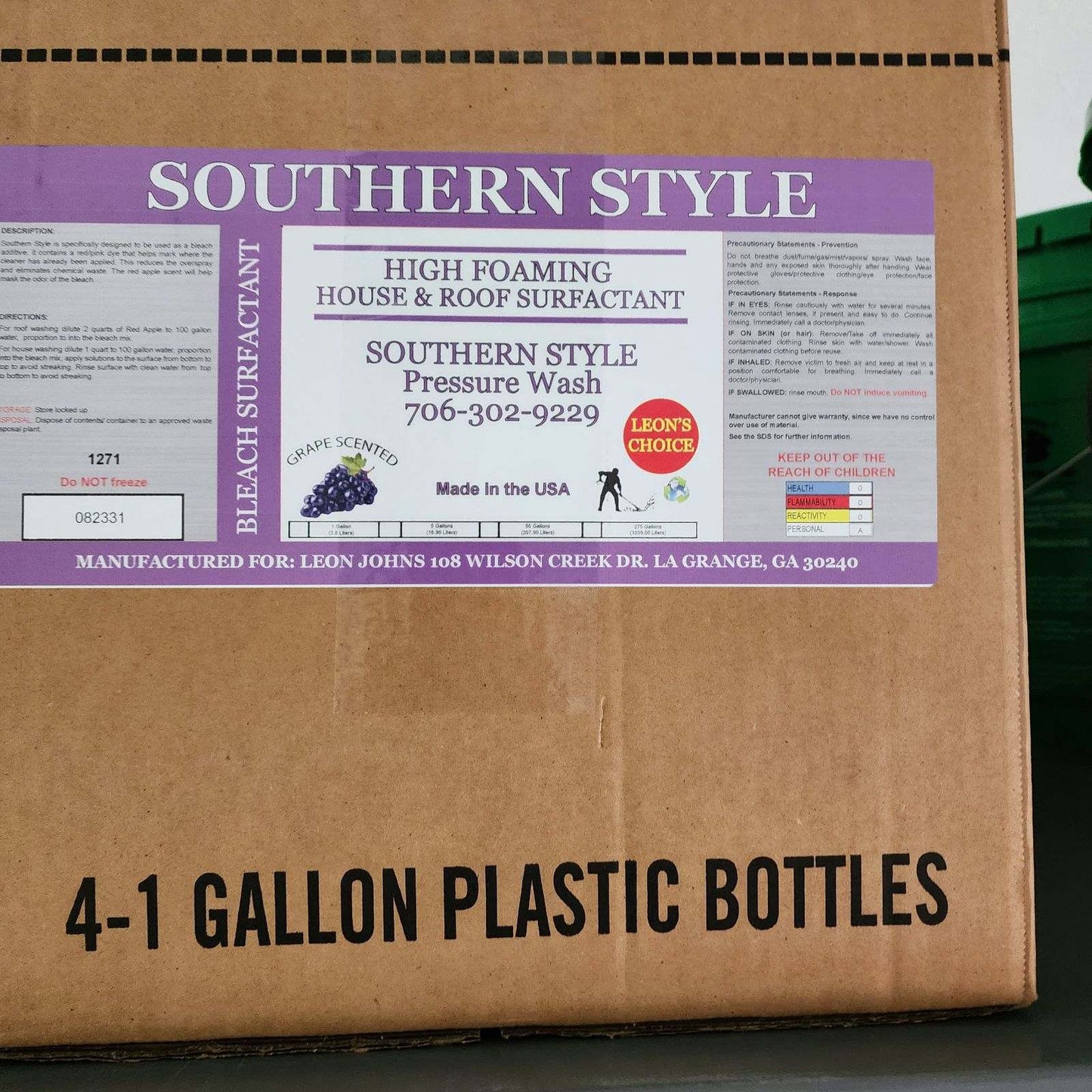 Grape Southern Style Surfactant 4 Gal. Case